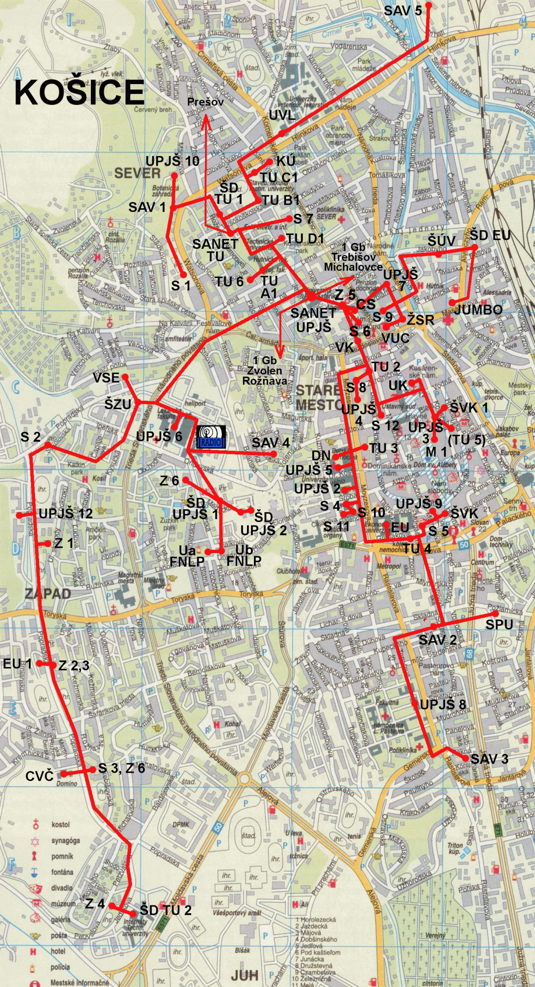 Mapa Tuke Informácie pre zamestnancov - UPJŠ Košice