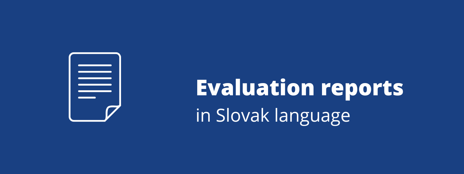 Evaluation reports in Slovak language