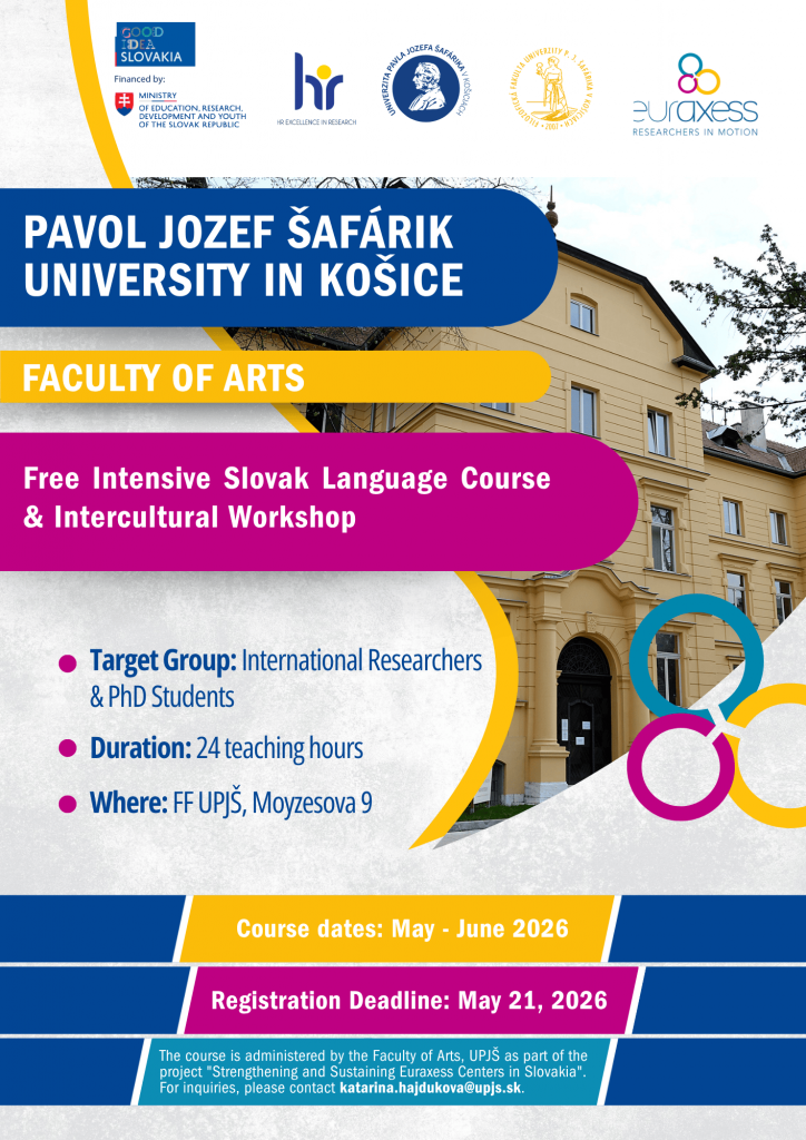 Poster with the information on the Intensive language course.