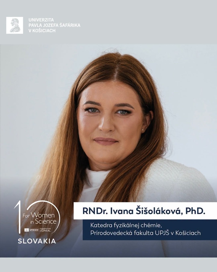 Ivana Šišoláková ocenená L’Oréal – UNESCO Pre ženy vo vede 2026