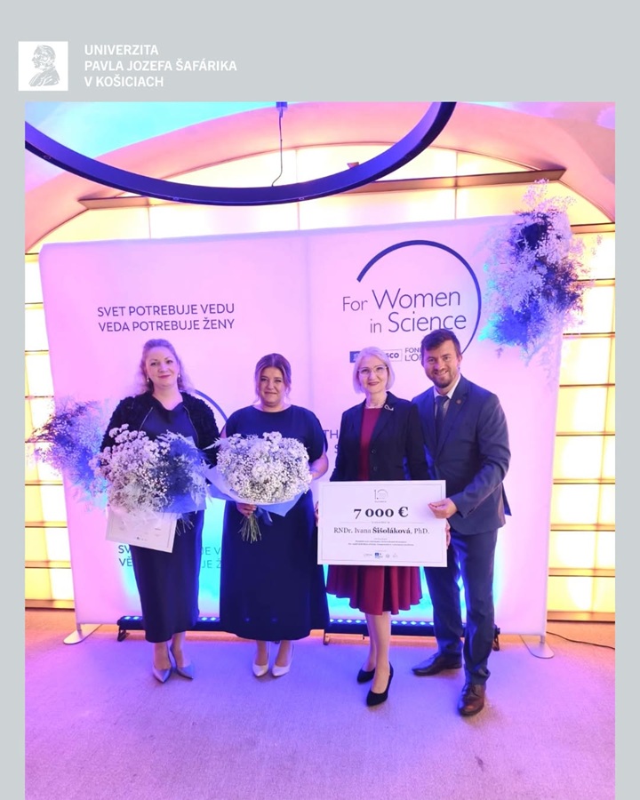 Ivana Šišoláková pri udeľovaní ocenenia L’Oréal – UNESCO Pre ženy vo vede 2026