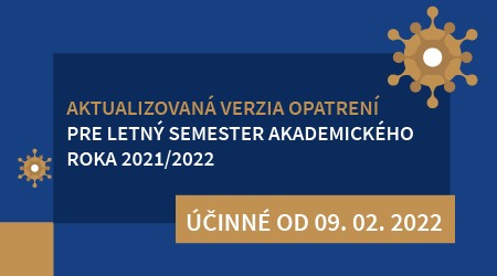 Aktualizované opatrenia pre letný semester ak. roka 2021/2022