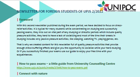 Newsletter for foreign students 02/2022