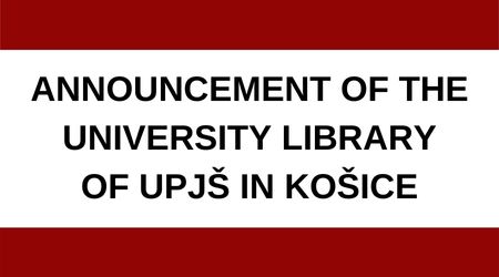 Announcement of University Library