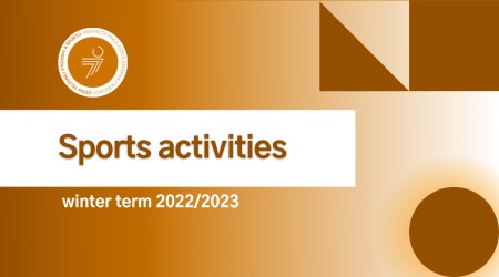 Sports activities I. / III. / V. WINTER TERM 2022/2023
